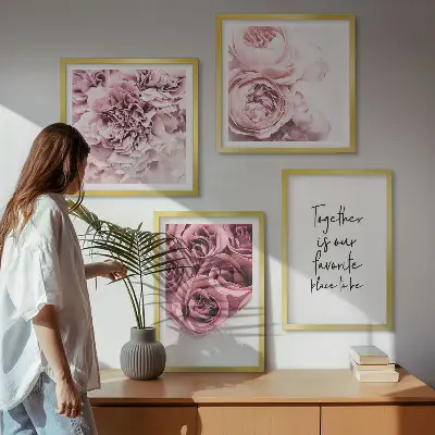 Boeket rozen met inscriptie meerluik in lijst