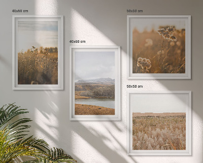 Set van posters met lijst Landschappen, weiden, bergen, meer