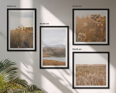 Set van posters met lijst Landschappen, weiden, bergen, meer