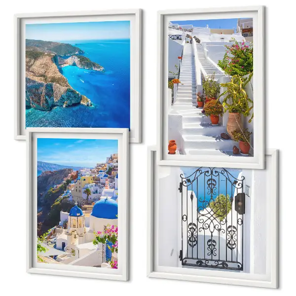 Santorini Griekse architectuur Oia set van posters met lijst