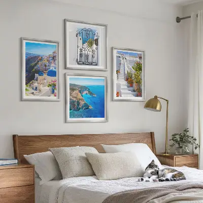 Santorini Griekse architectuur Oia set van posters met lijst