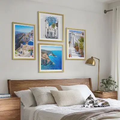 Santorini Griekse architectuur Oia set van posters met lijst