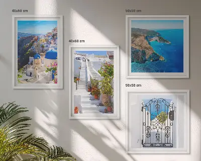 Santorini Griekse architectuur Oia set van posters met lijst