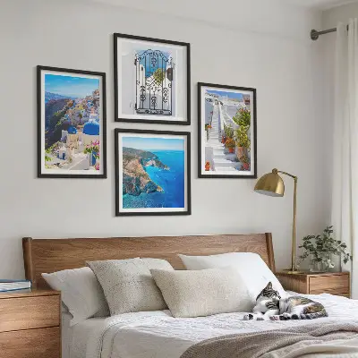 Santorini Griekse architectuur Oia set van posters met lijst