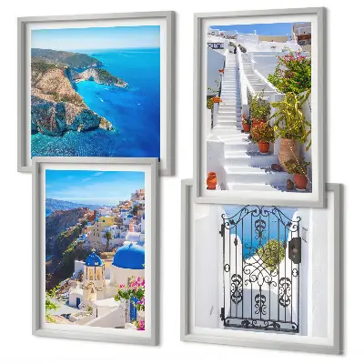 Santorini Griekse architectuur Oia set van posters met lijst