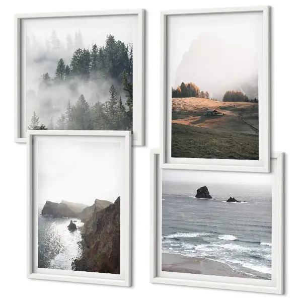 Set posters met lijst landschappen van bergen en zee set posters met lijst van landschappen met bergen en zee