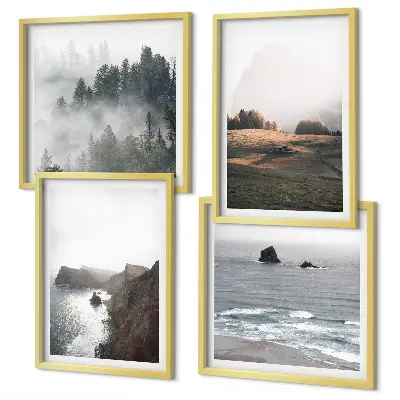 Set posters met lijst landschappen van bergen en zee set posters met lijst van landschappen met bergen en zee