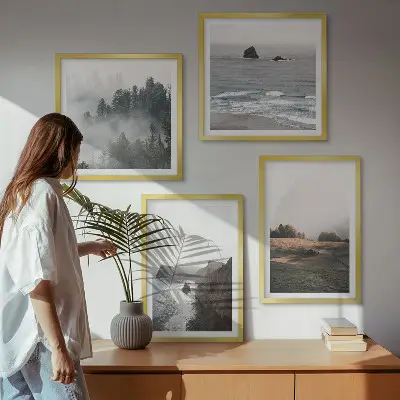 Set posters met lijst landschappen van bergen en zee set posters met lijst van landschappen met bergen en zee