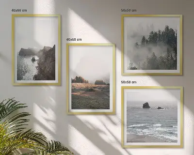 Set posters met lijst landschappen van bergen en zee set posters met lijst van landschappen met bergen en zee