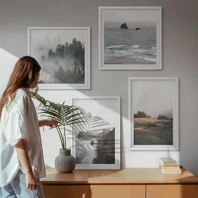 Set posters met lijst landschappen van bergen en zee set posters met lijst van landschappen met bergen en zee