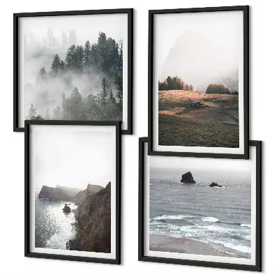 Set posters met lijst landschappen van bergen en zee set posters met lijst van landschappen met bergen en zee