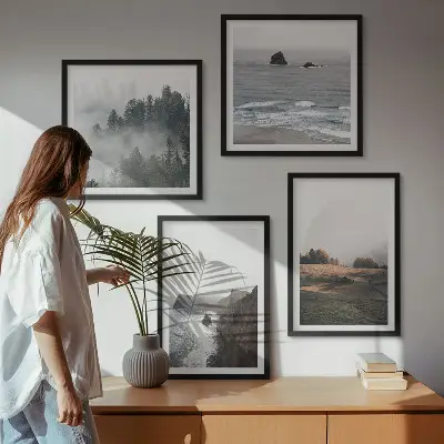 Set posters met lijst landschappen van bergen en zee set posters met lijst van landschappen met bergen en zee