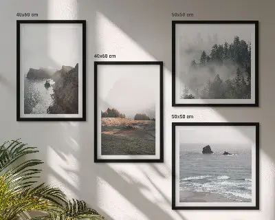 Set posters met lijst landschappen van bergen en zee set posters met lijst van landschappen met bergen en zee