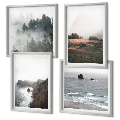 Set posters met lijst landschappen van bergen en zee set posters met lijst van landschappen met bergen en zee