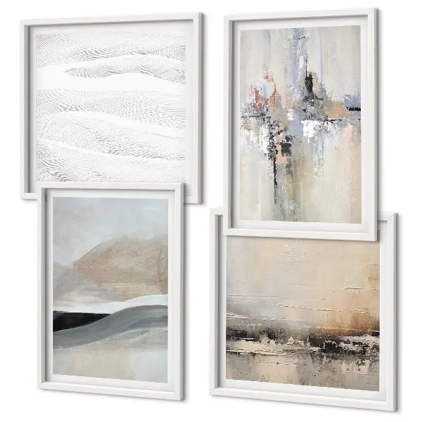 Abstracte aardpatronen meerluik in lijst