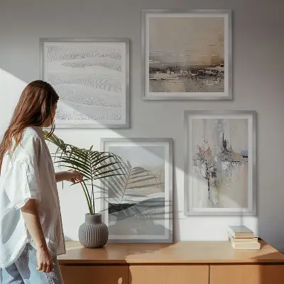 Abstracte aardpatronen meerluik in lijst