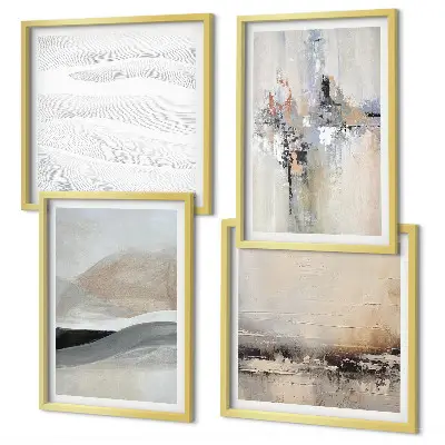 Abstracte aardpatronen meerluik in lijst