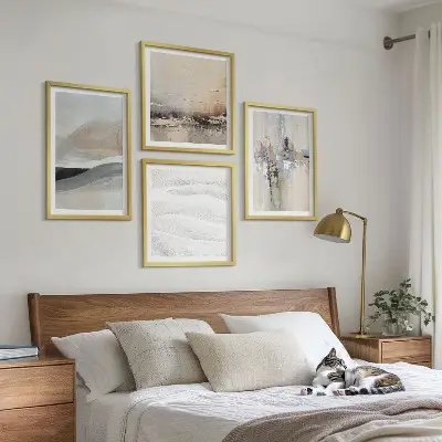 Abstracte aardpatronen meerluik in lijst