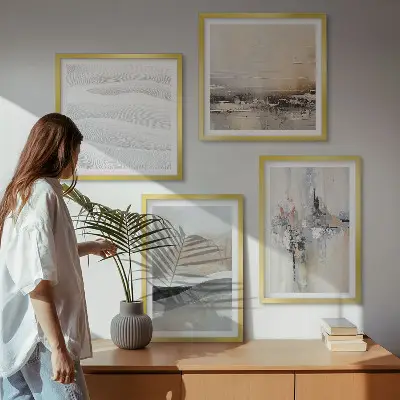 Abstracte aardpatronen meerluik in lijst