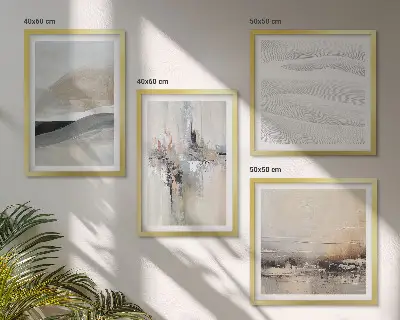 Abstracte aardpatronen meerluik in lijst