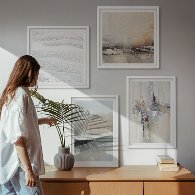 Meerluik in lijst Abstracte aardpatronen