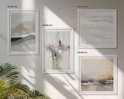 Abstracte aardpatronen meerluik in lijst