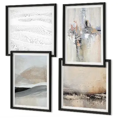 Abstracte aardpatronen meerluik in lijst