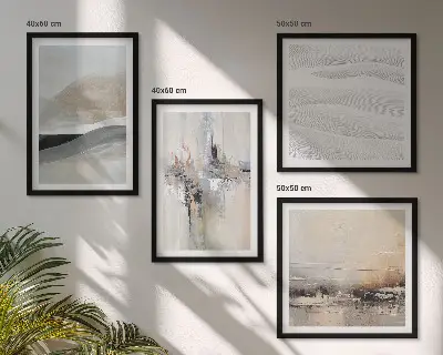 Abstracte aardpatronen meerluik in lijst