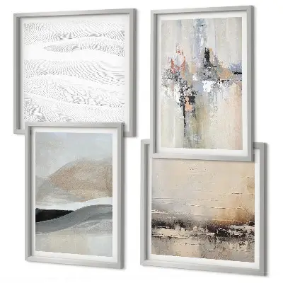 Abstracte aardpatronen meerluik in lijst