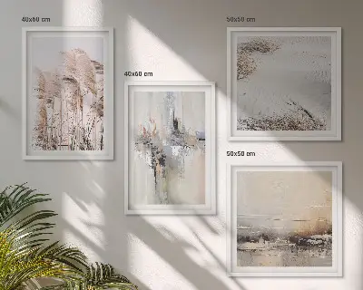 Abstracte vegetatiepatronen set van posters met lijst