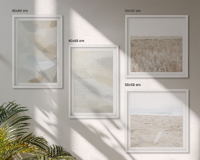 Set van posters met lijst Abstracte achtergrond met subtiele penseelstreken.