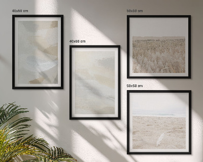 Set van posters met lijst Abstracte achtergrond met subtiele penseelstreken.