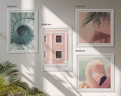 Architectuur pastelpatronen set van posters met lijst