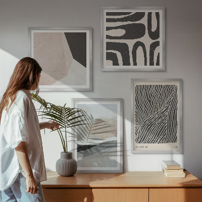 Meerluik in lijst Abstracte boho-decoratiepatronen