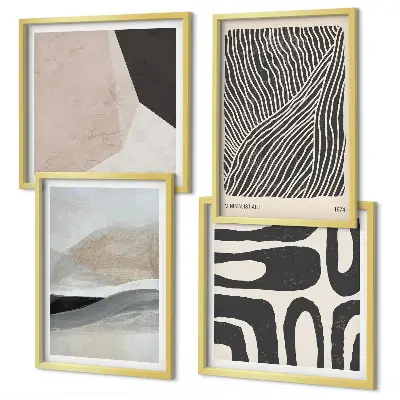 Abstracte boho-decoratiepatronen meerluik in lijst