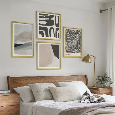 Abstracte boho-decoratiepatronen meerluik in lijst