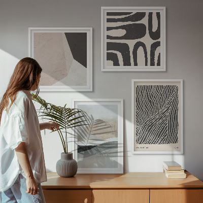 Meerluik in lijst Abstracte boho-decoratiepatronen
