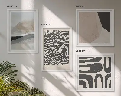 Abstracte boho-decoratiepatronen meerluik in lijst