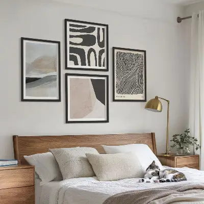 Abstracte boho-decoratiepatronen meerluik in lijst