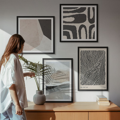 Meerluik in lijst Abstracte boho-decoratiepatronen