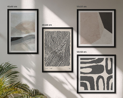 Meerluik in lijst Abstracte boho-decoratiepatronen
