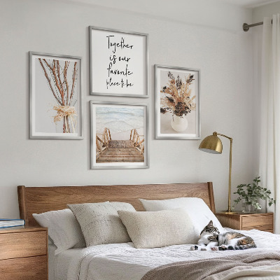 Set van posters met lijst Bloementakken minimalisme natuur