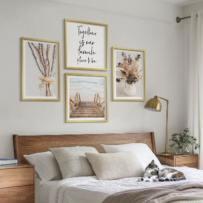 Set van posters met lijst Bloementakken minimalisme natuur
