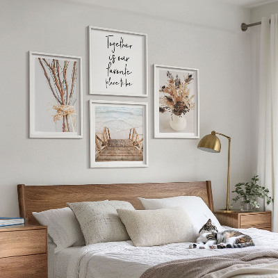 Set van posters met lijst Bloementakken minimalisme natuur