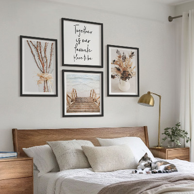 Set van posters met lijst Bloementakken minimalisme natuur