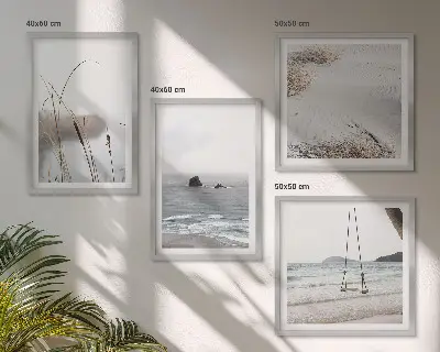 Vegetatie langs het water in de zomer meerluik in lijst