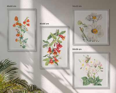 Meerluik in lijst Retro bloemenschilderij