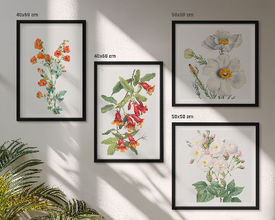 Meerluik in lijst Retro bloemenschilderij