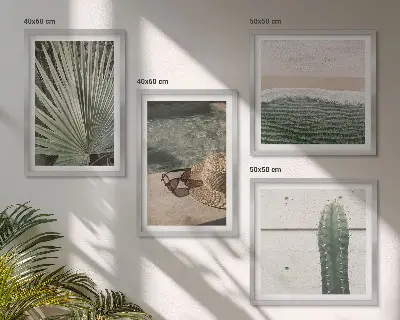 Accessoires voor tropische planten meerluik in lijst