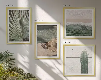 Accessoires voor tropische planten meerluik in lijst